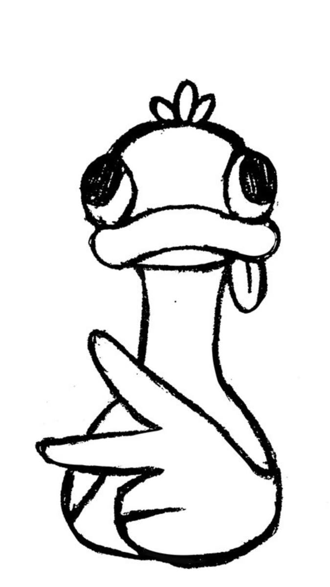 Quirky Duck Making a Silly Gesture