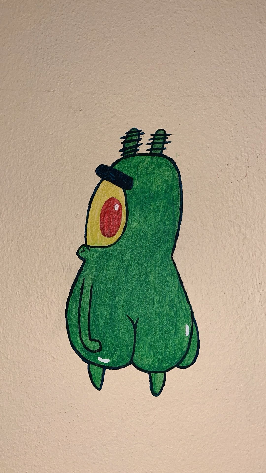 Quirky Green Character with Big Eye