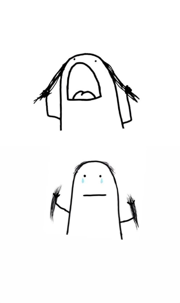 Surprised Ghost with Hair Problems