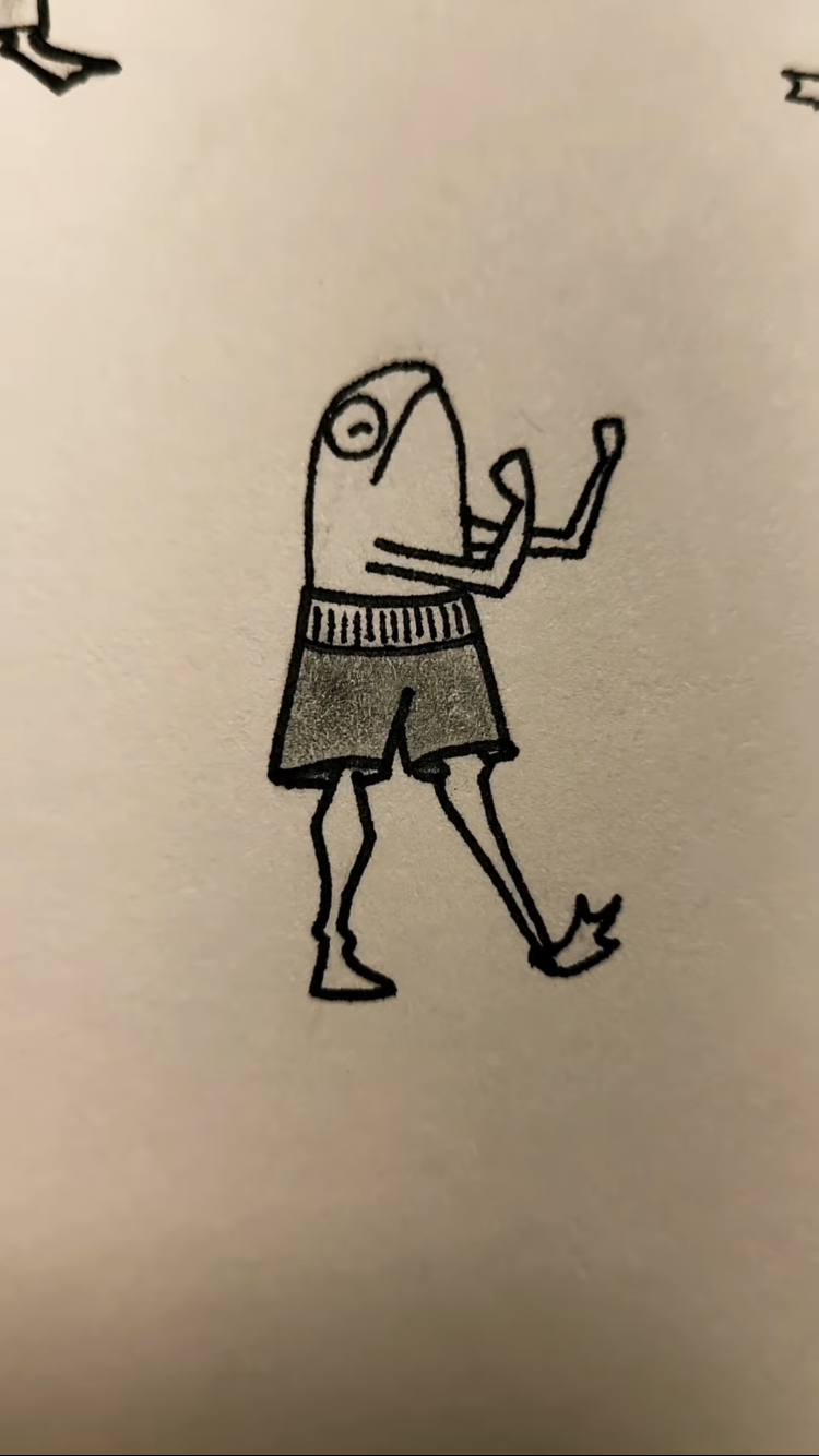 Funny Things to Draw: Wacky Fish Strutting in Shorts
