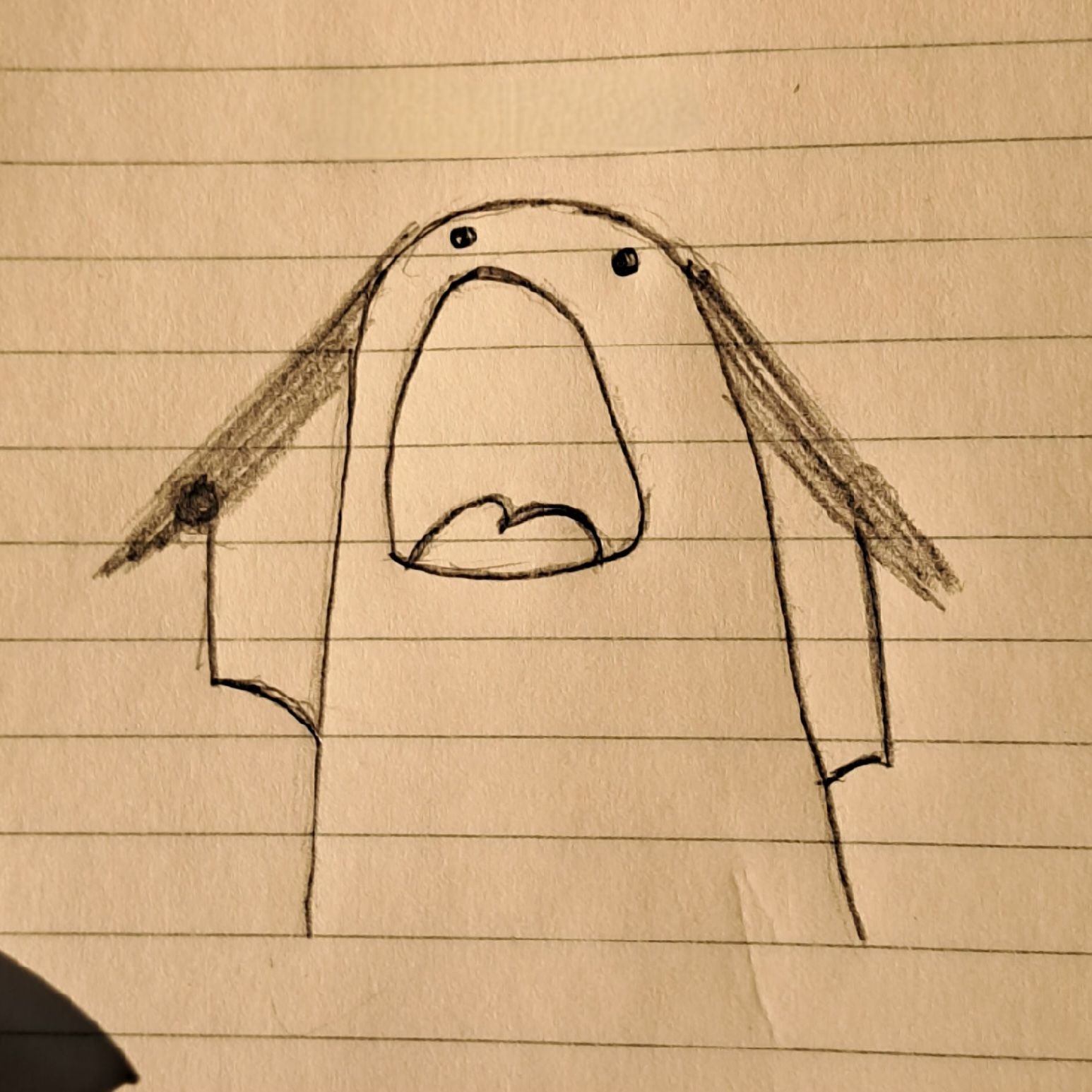 Yelling Ghost with Spooky Scribbles