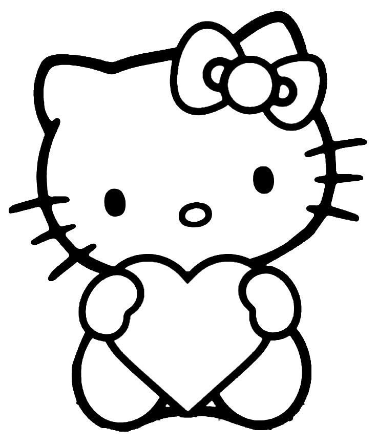 Adorable Character Holding Heart Cute Sketch