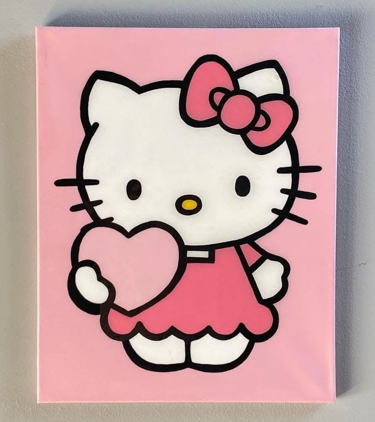 Adorable in Pink Dress Holding Heart