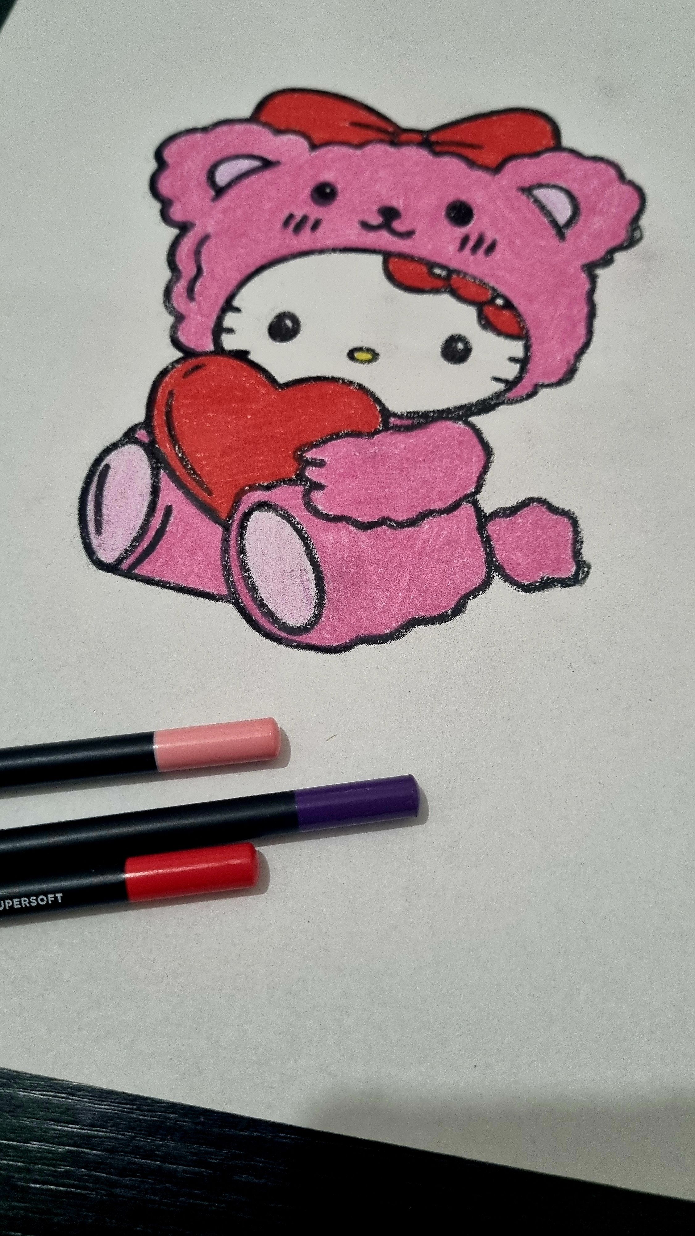 Adorable in Teddy Bear Costume Holding Heart