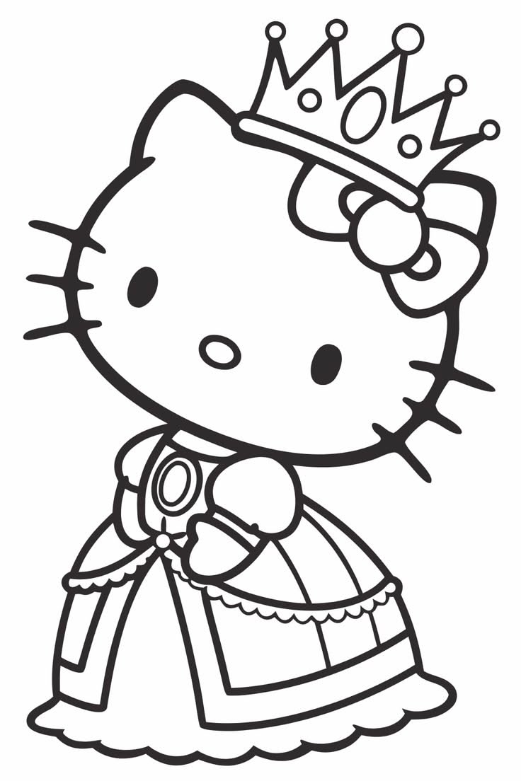 Adorable Princess with Crown and Gown