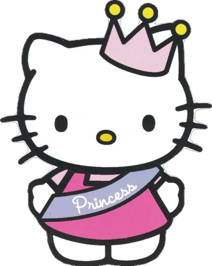 Hello Kitty Drawing: Adorable Princess with Crown and Sash