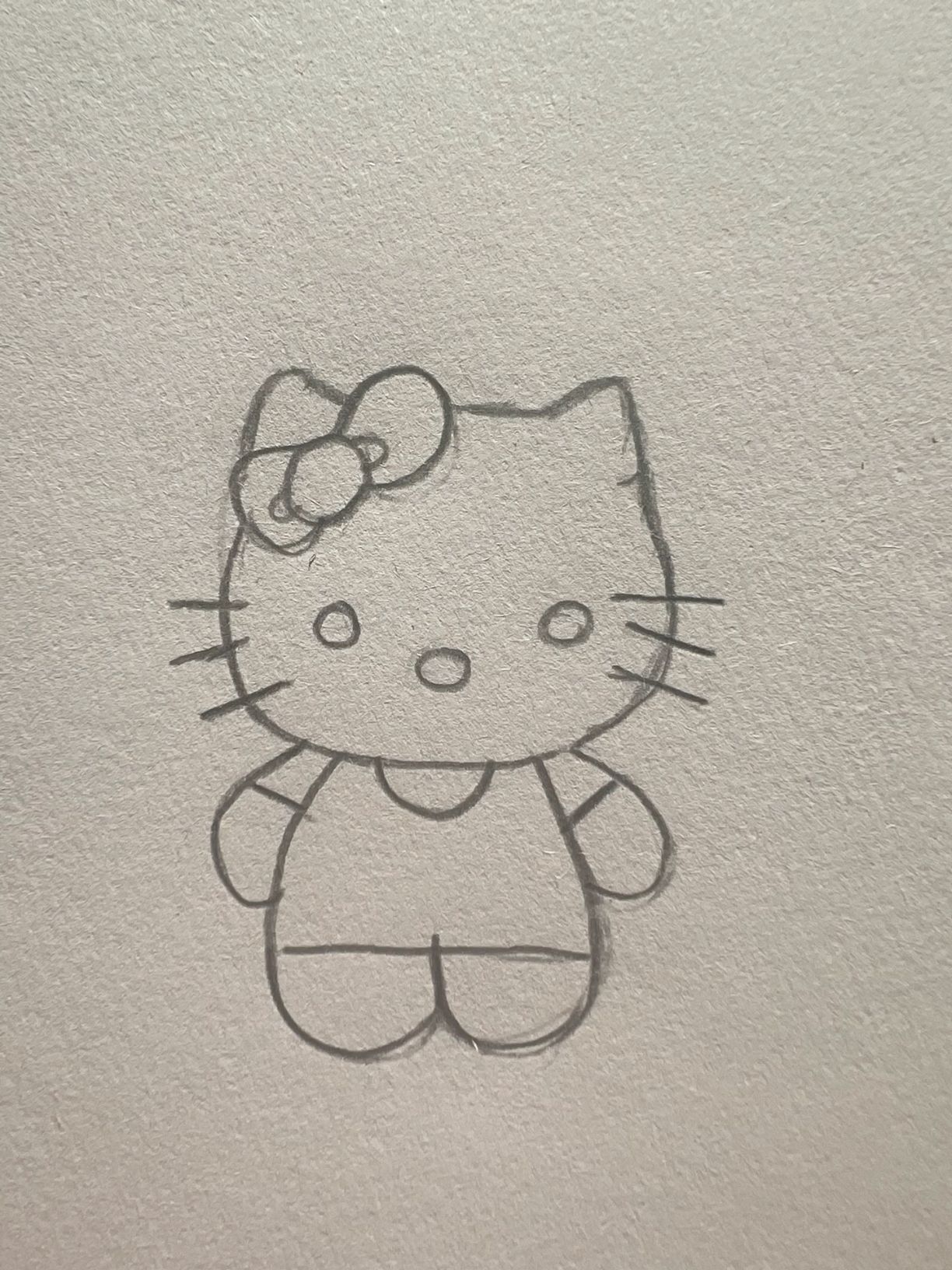 Adorable Sketch with Bow and Cute Outfit