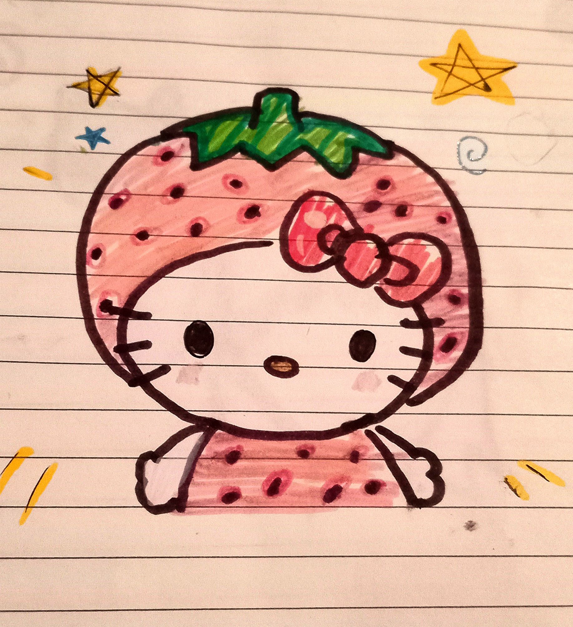 Adorable Strawberry Hat Character