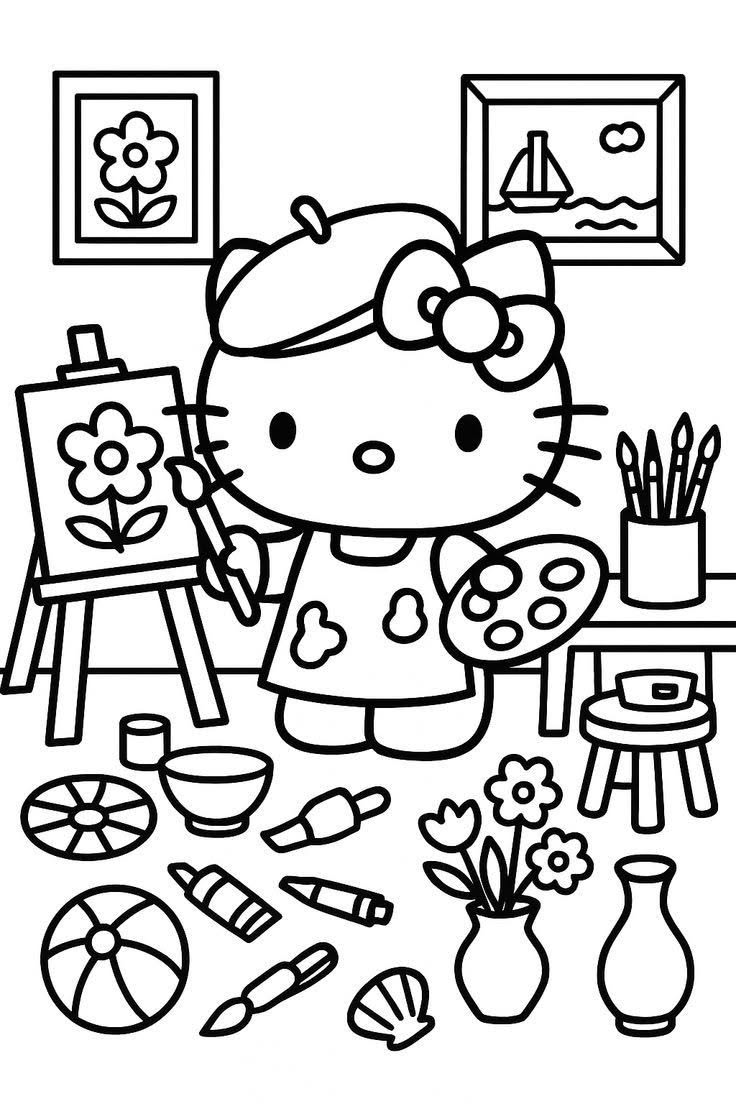 Artist Creating Flower Masterpiece