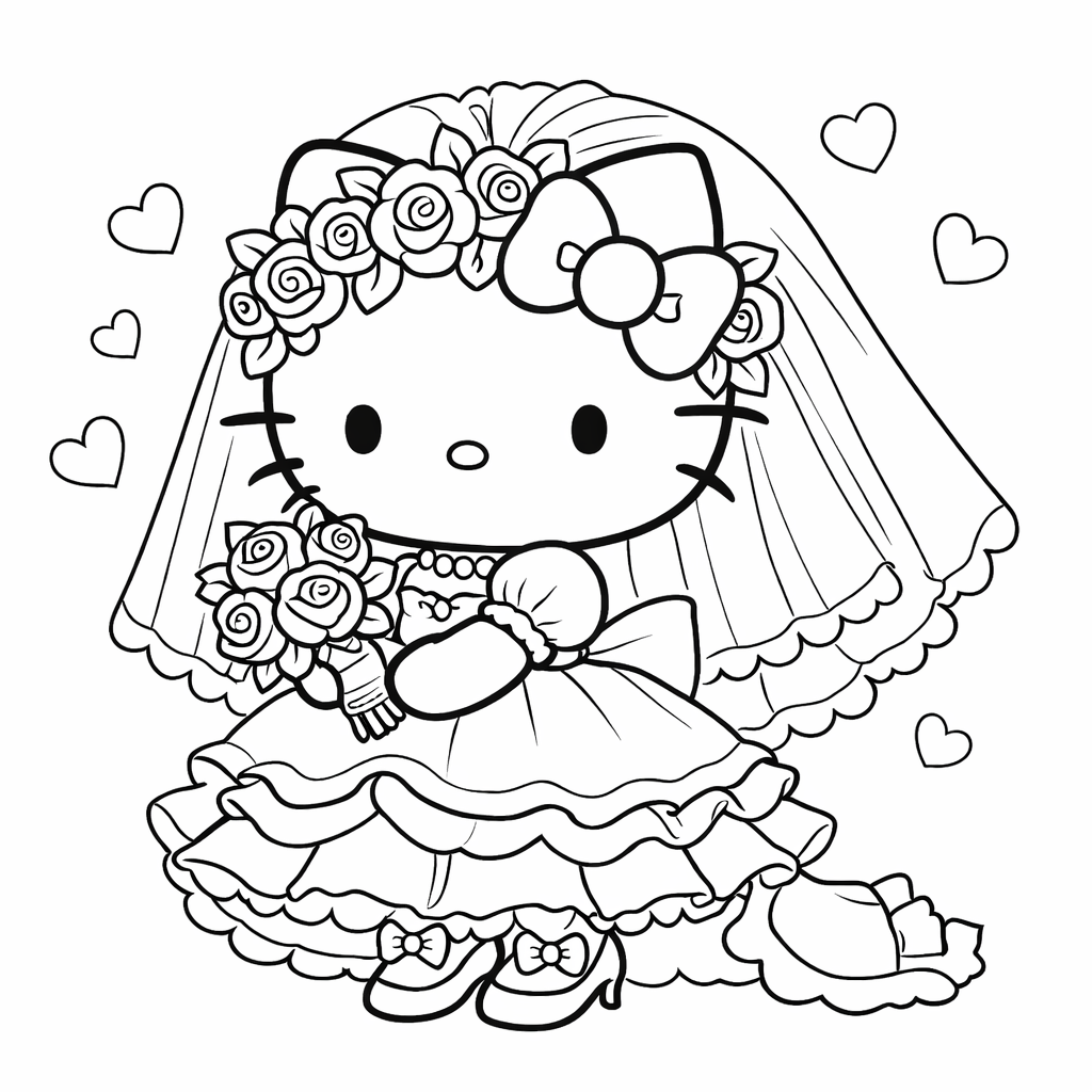 Bride in Beautiful Wedding Dress