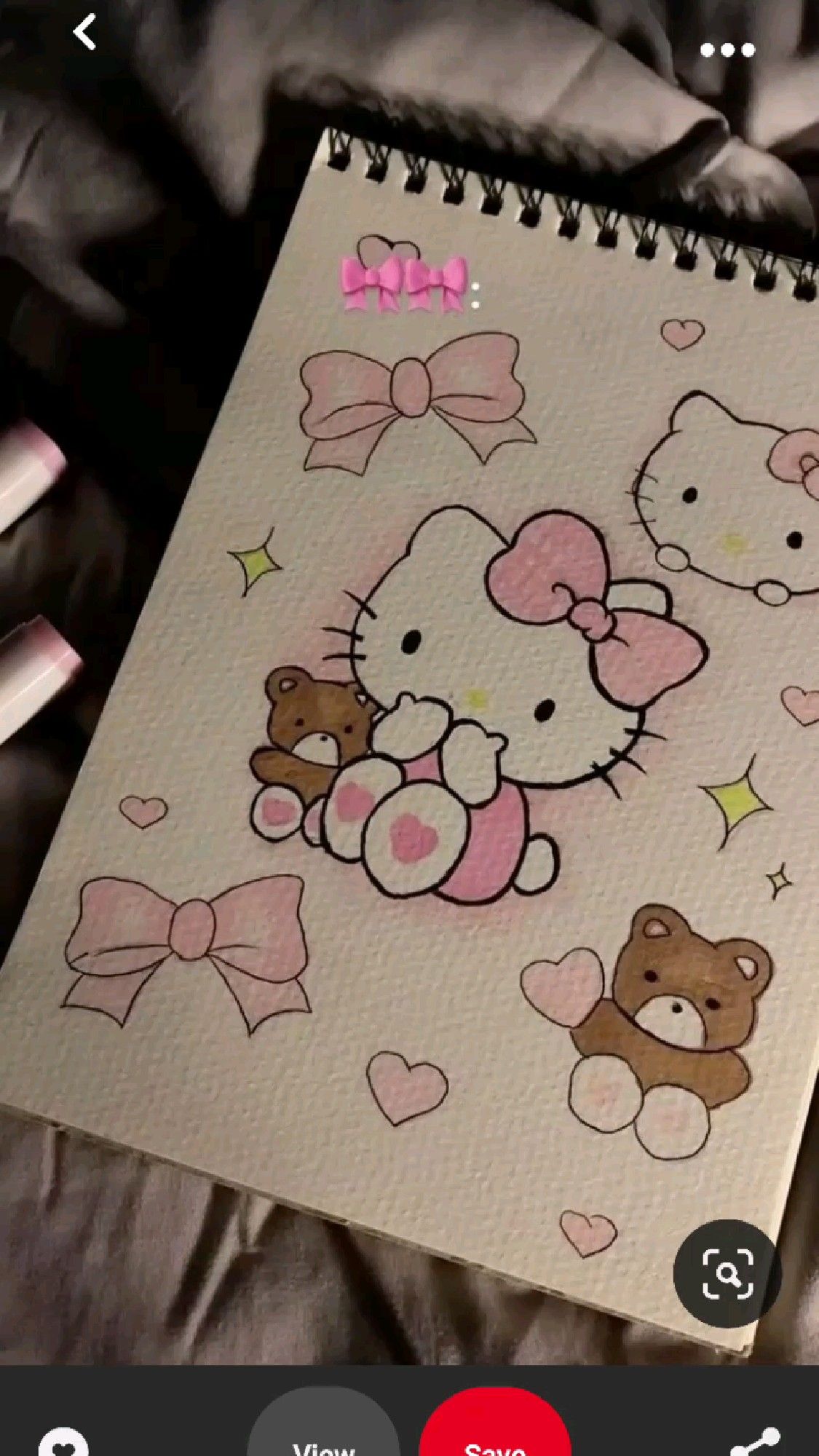 Cuddling with Teddy Bear and Bows