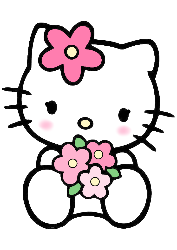 Cuddly Character Holding a Bouquet of Flowers