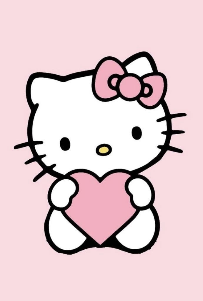 Cute Character Holding Pink Heart Lovingly