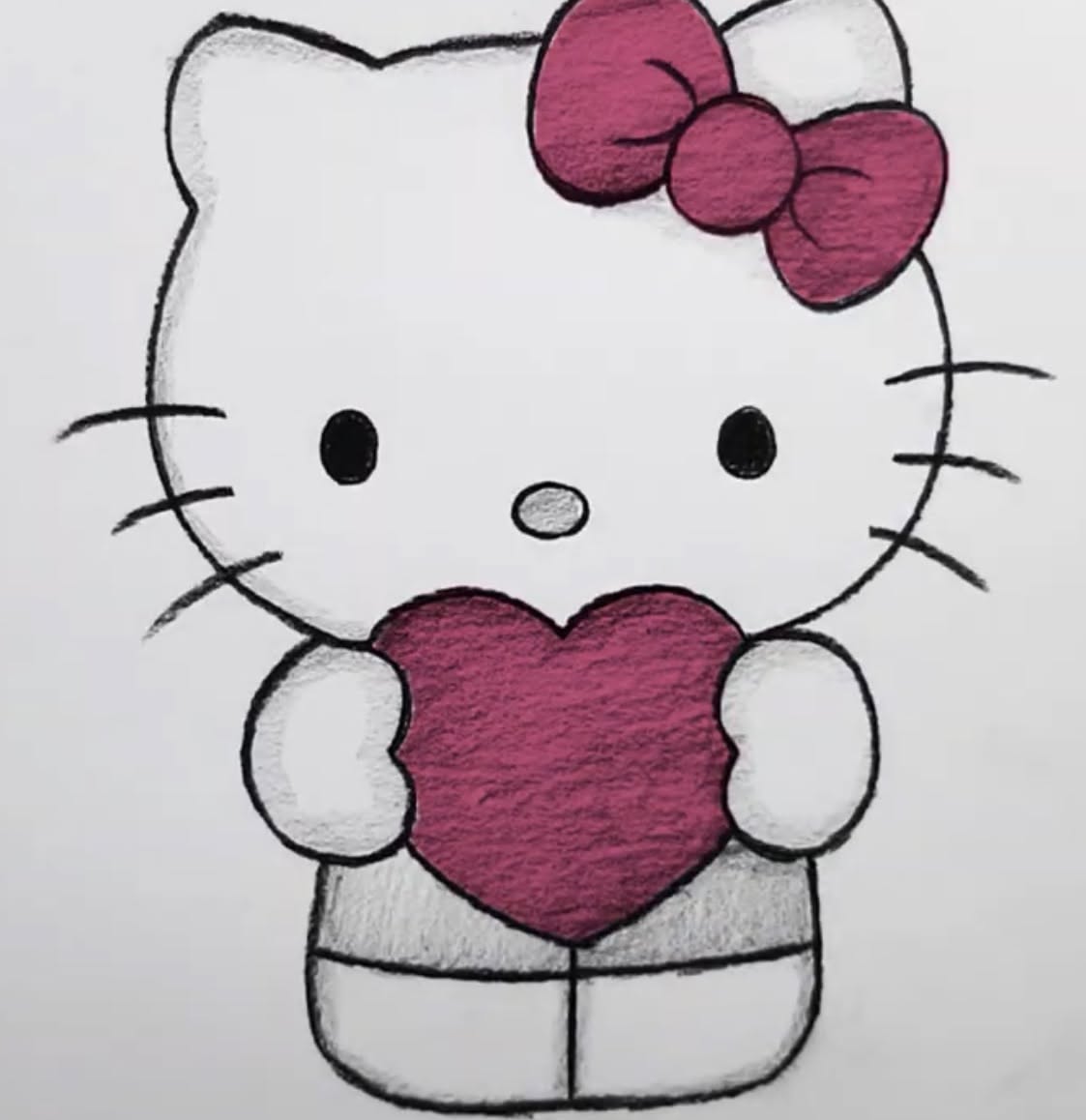 Holding a Pink Heart Illustration