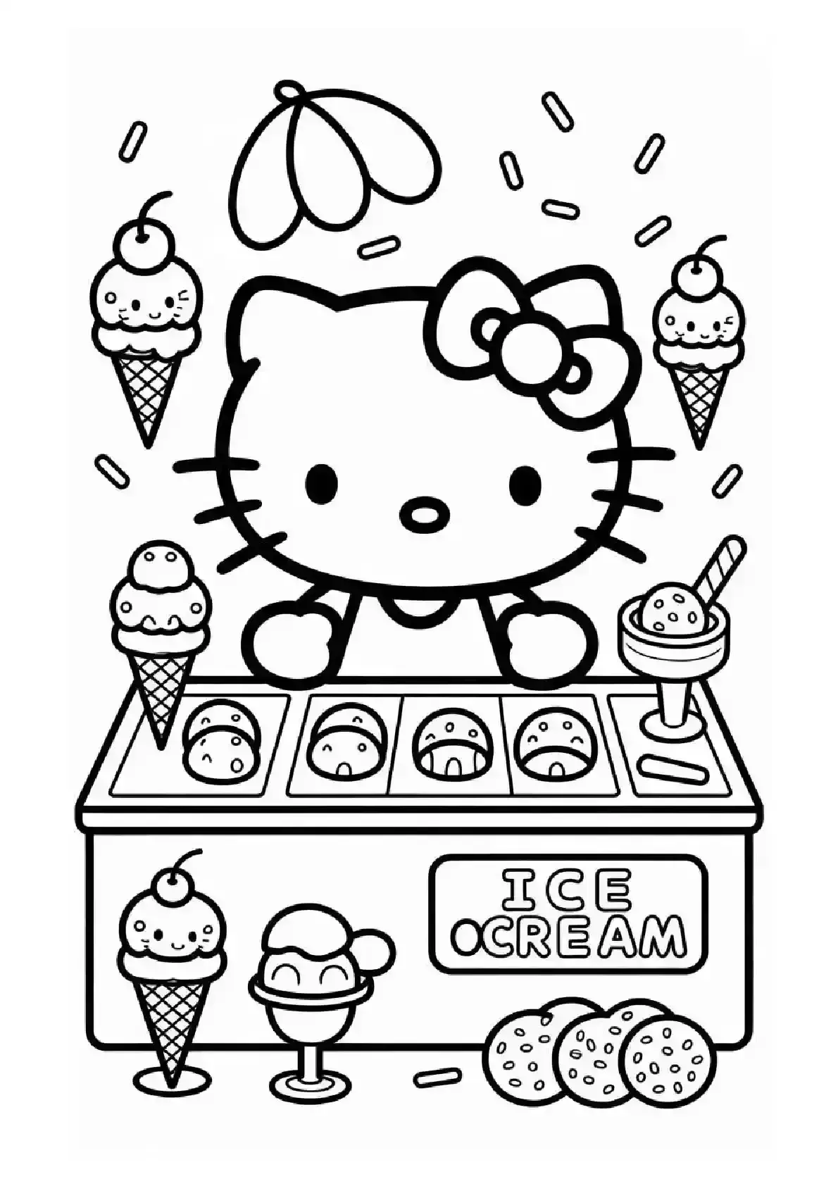 Serving Ice Cream at the Sweet Shop