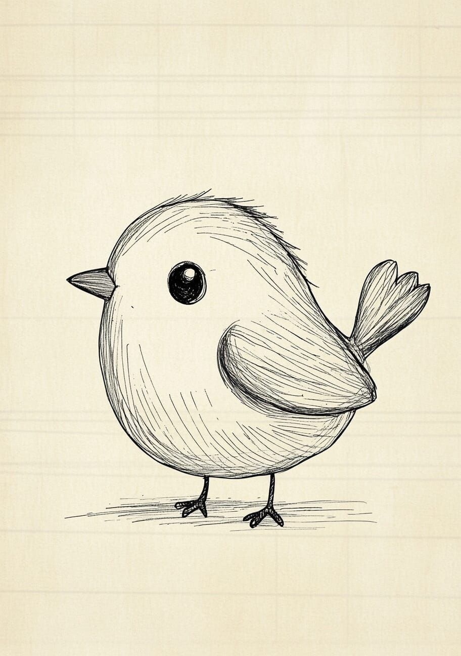 Adorable Bird with Big Eyes