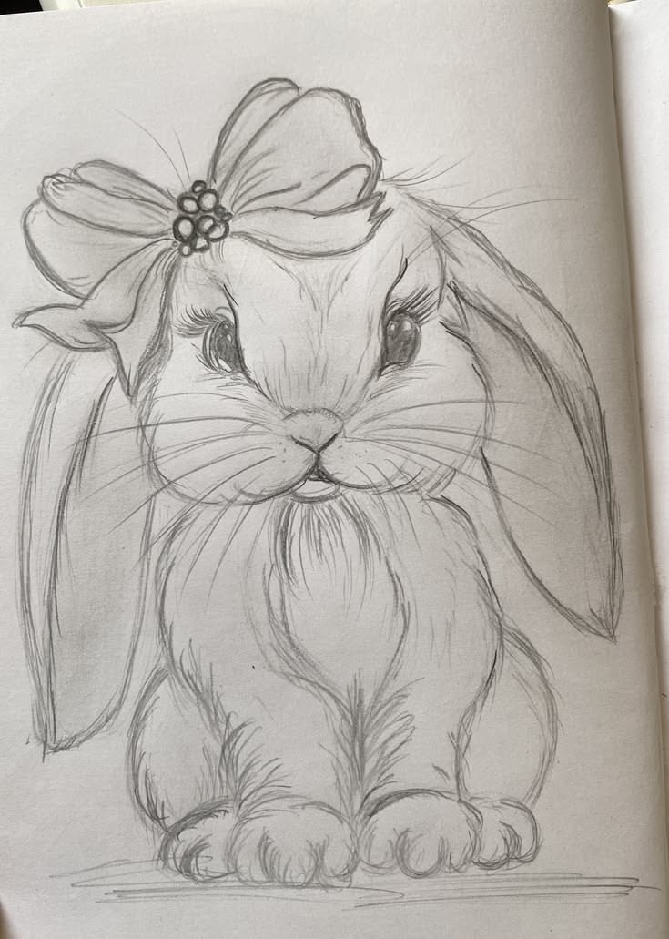 Adorable Bunny with Bow