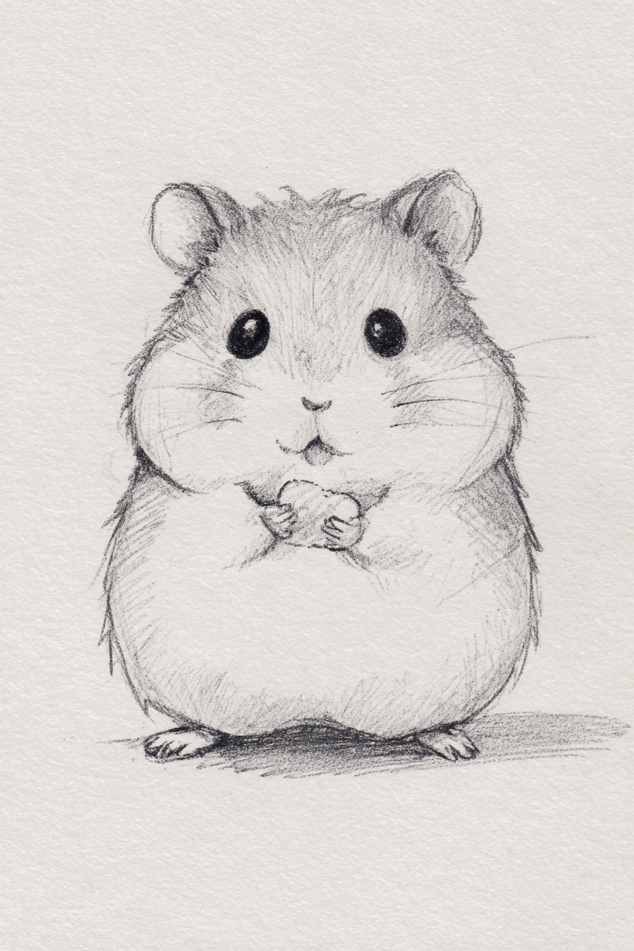 Adorable Hamster Sketch
