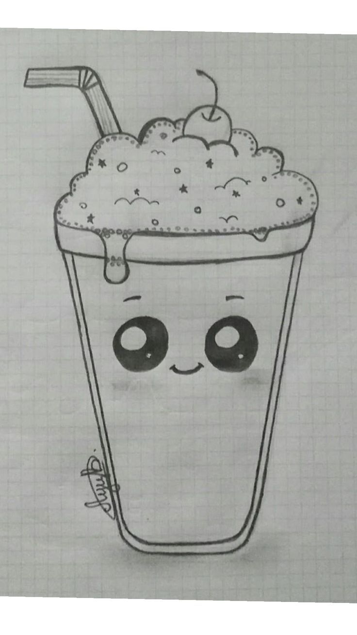 Adorable Kawaii Drink with Cherry