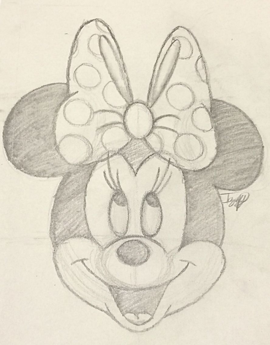 Adorable Minnie Mouse Sketch