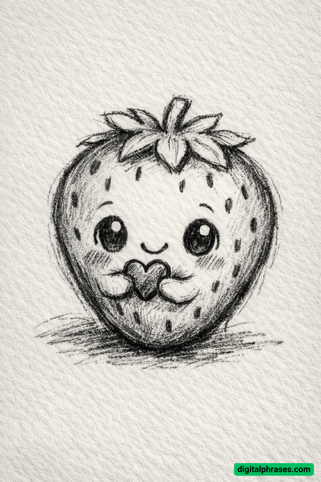 Adorable Strawberry with Heart