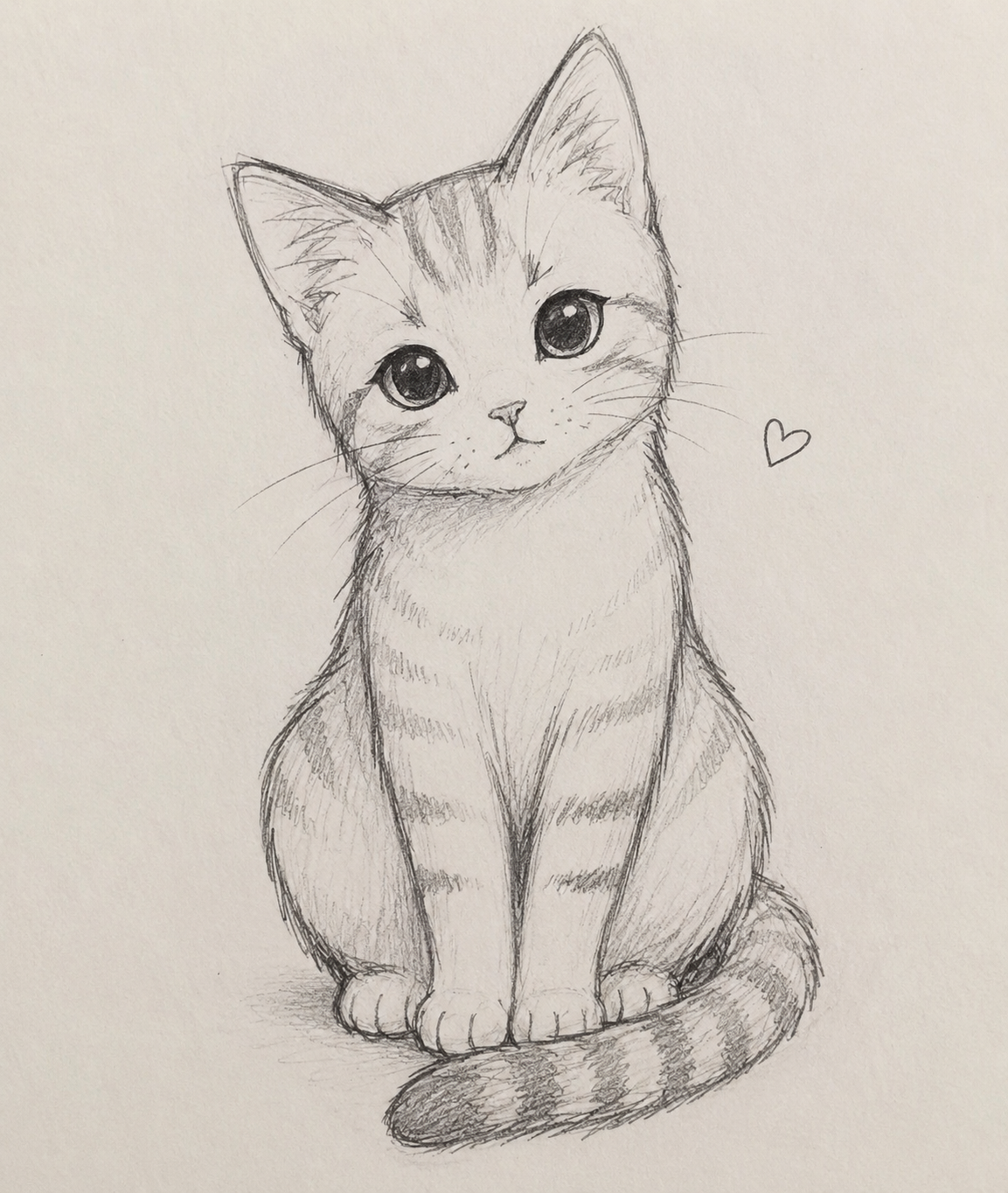 Adorable Striped Kitten Portrait
