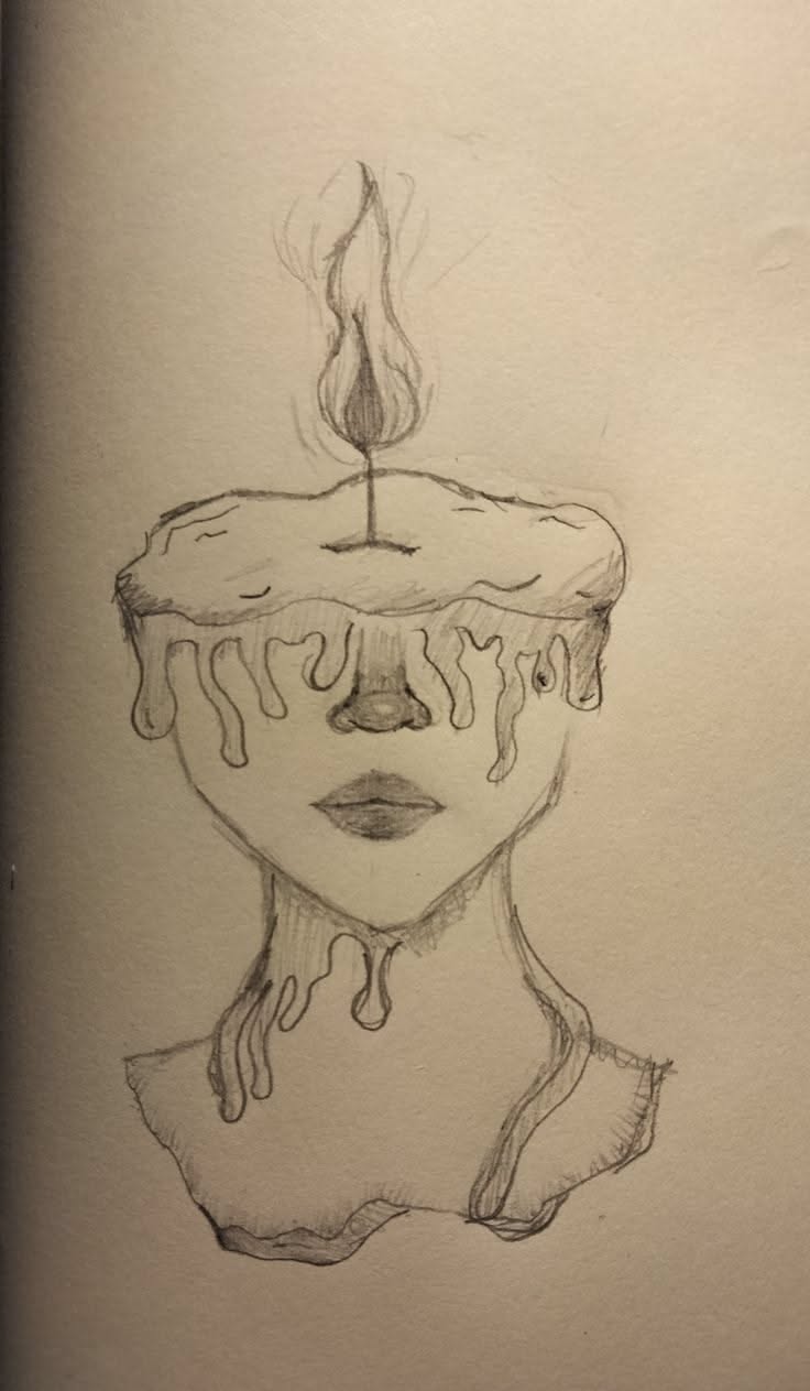 Artistic Candle Head Portrait