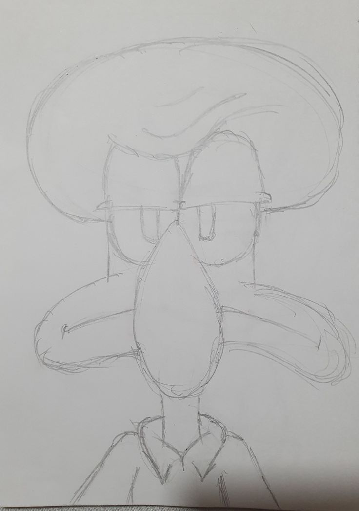 Cartoon Squid Character Sketch