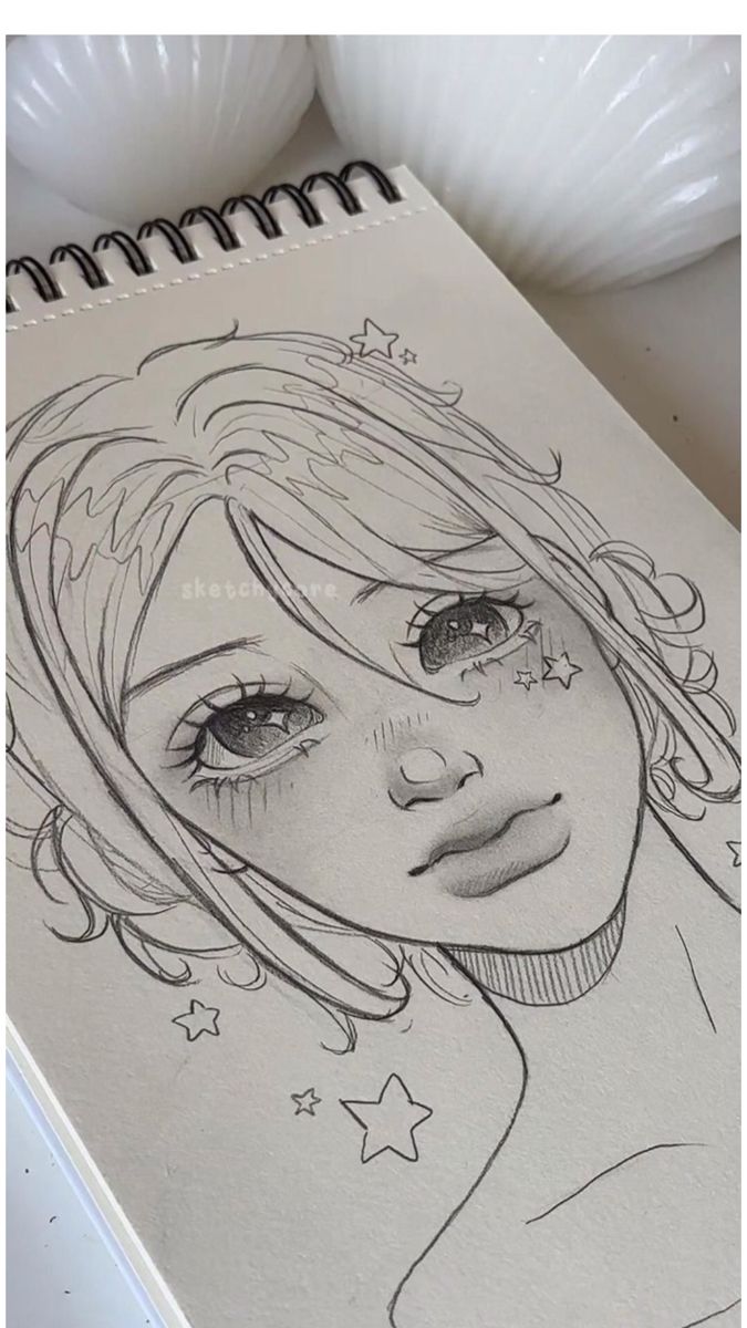 Charming Girl with Star Accents