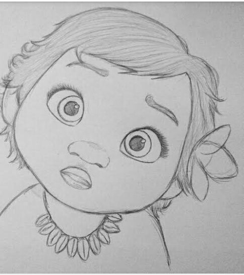 Pencil Drawing to Draw: Cute Character with Big Eyes