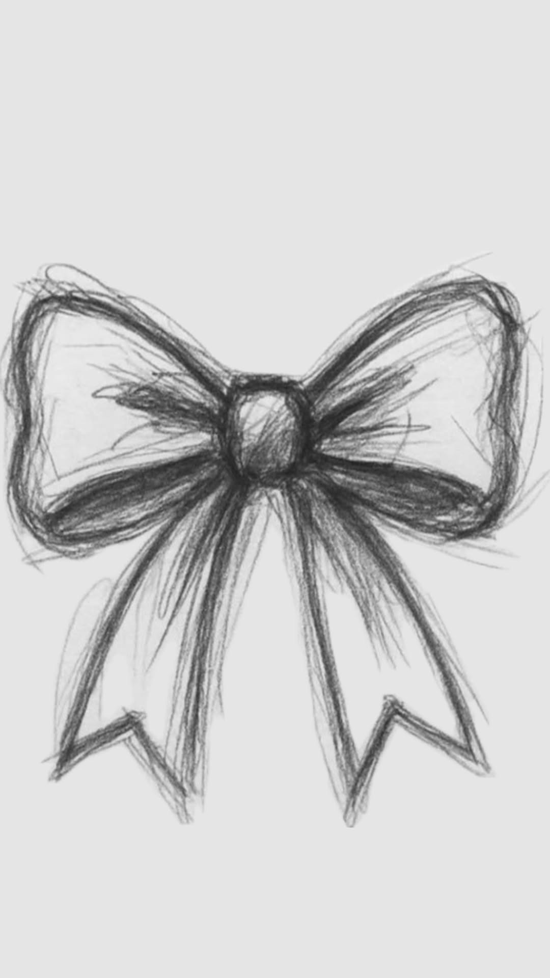 Elegant Bow Tie Pencil Drawing to Draw
