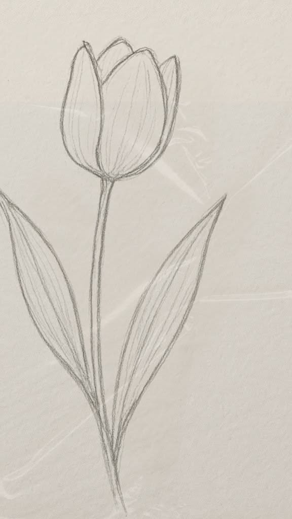 Elegant Tulip Flower Sketch