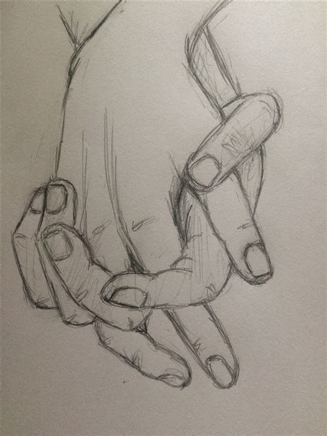 Intertwined Hands Sketch