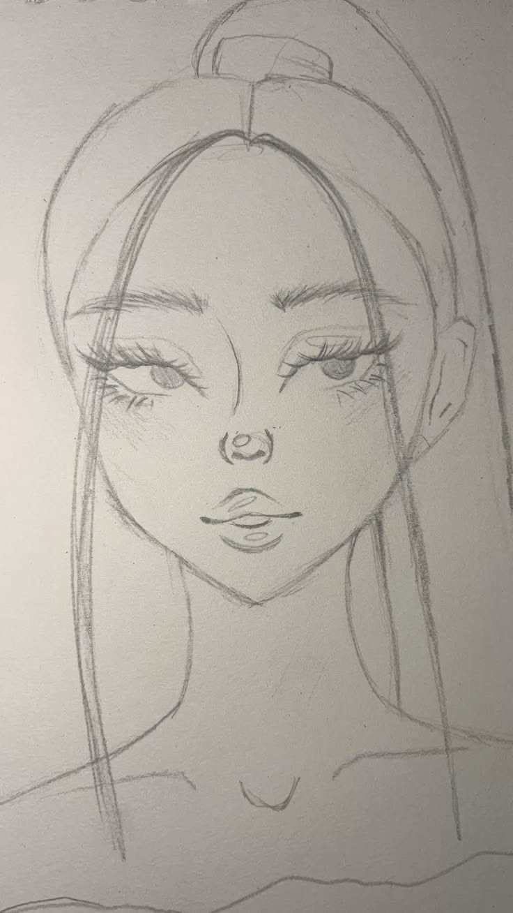 Realistic Female Portrait Sketch