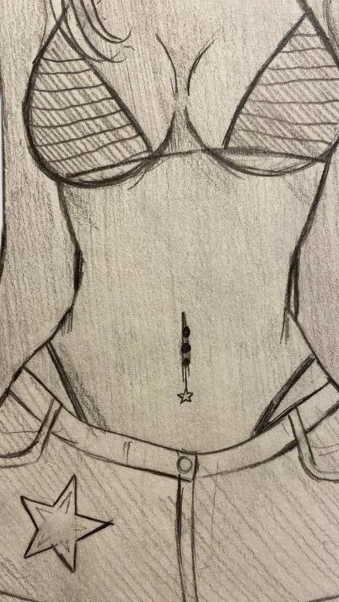 Stylish Crop Top and Star Belly Button