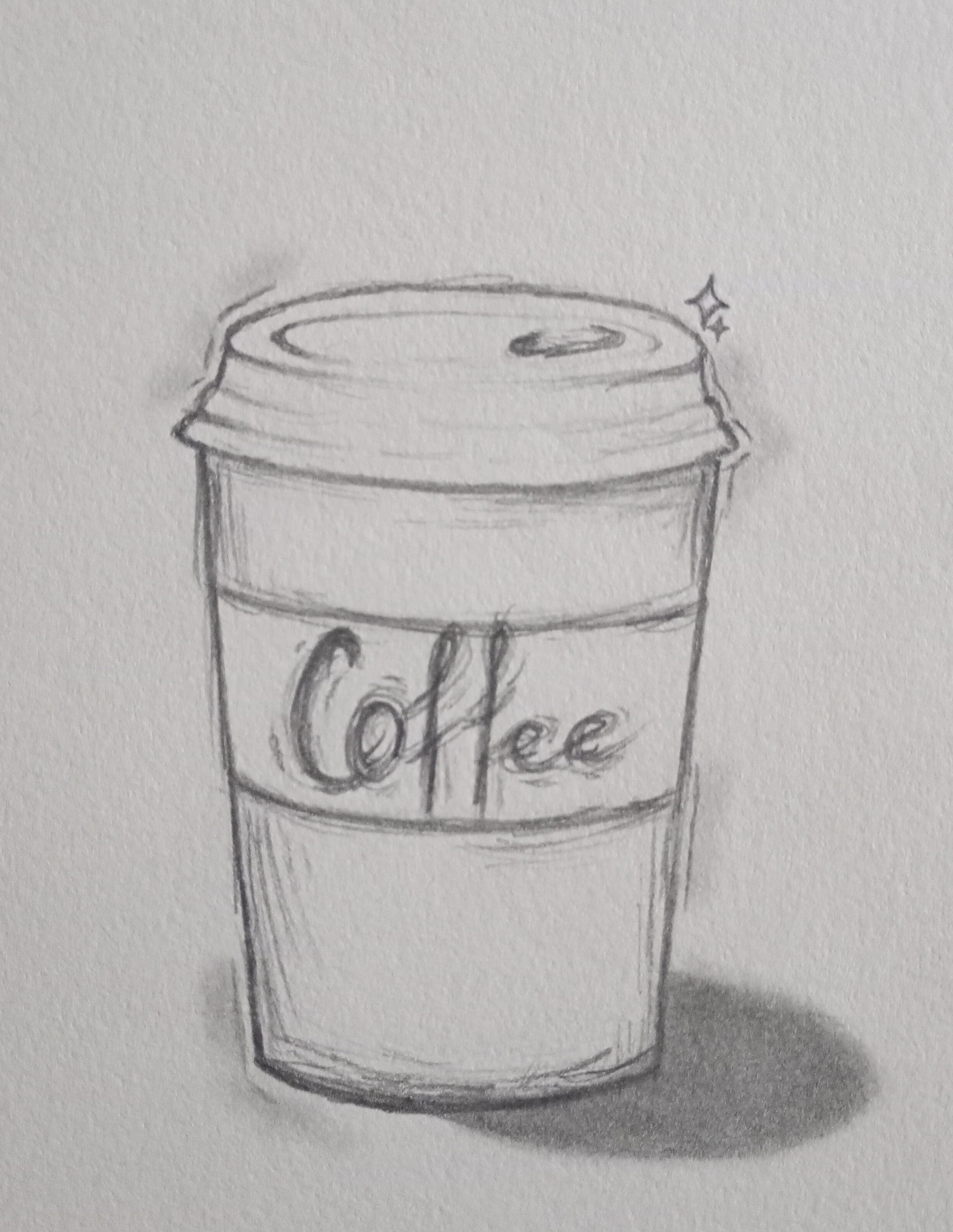 Adorable Coffee Cup Sketch