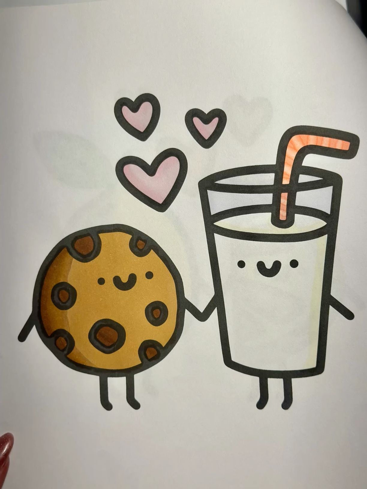 Simple Things to Draw: Adorable Cookie and Milk Characters Drawing