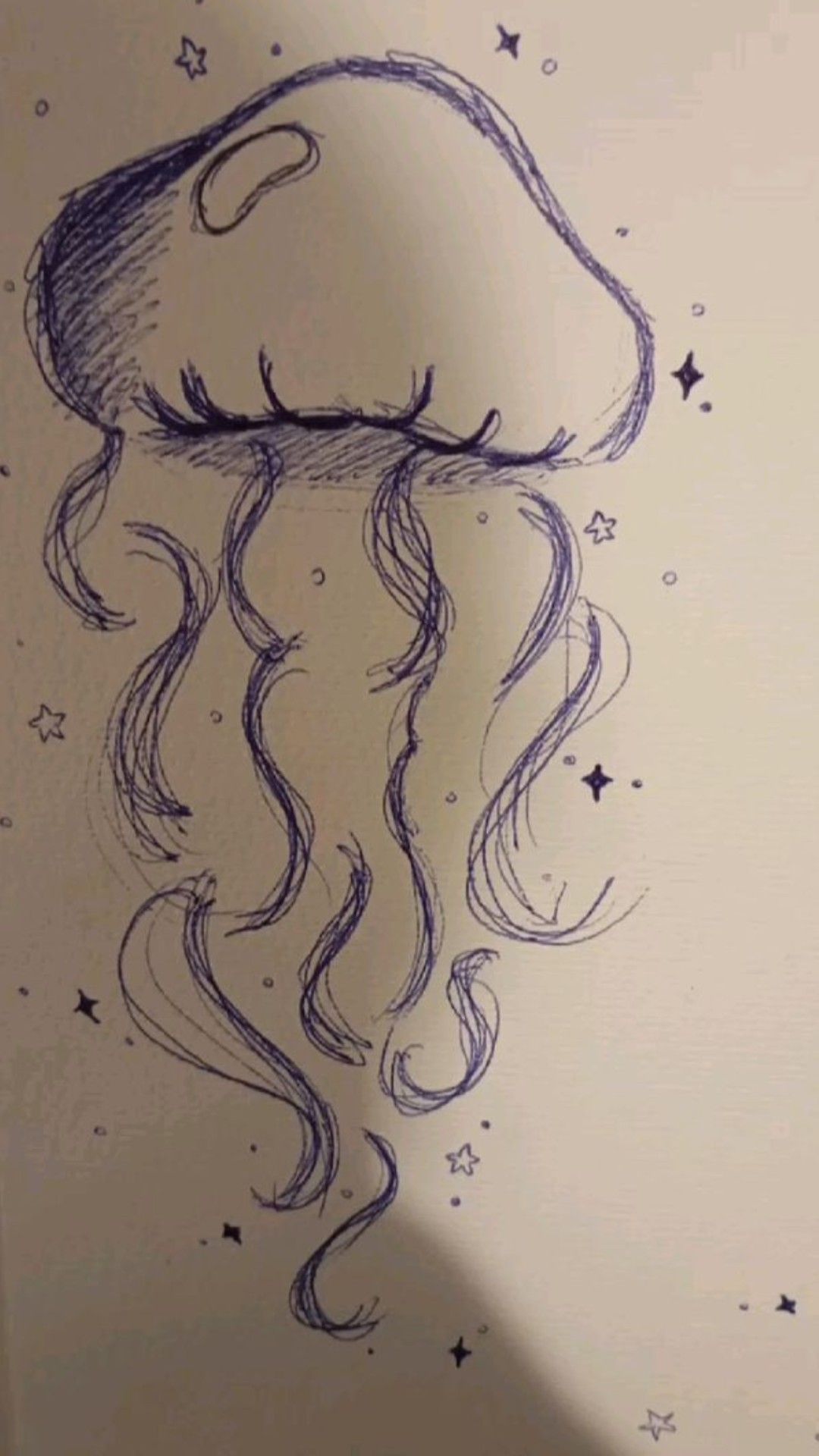 Adorable Jellyfish Doodle Drawing