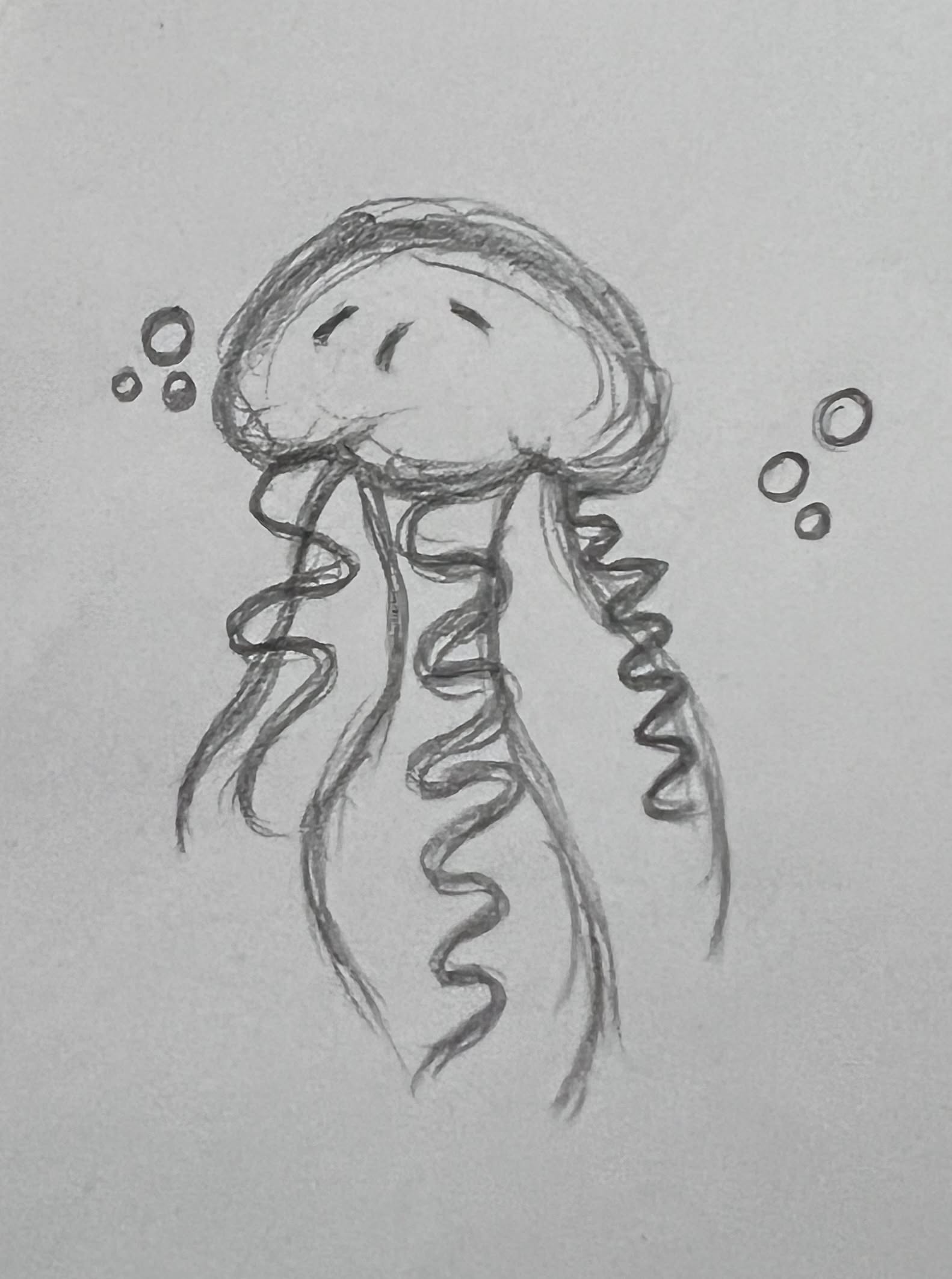 Adorable Jellyfish Drawing