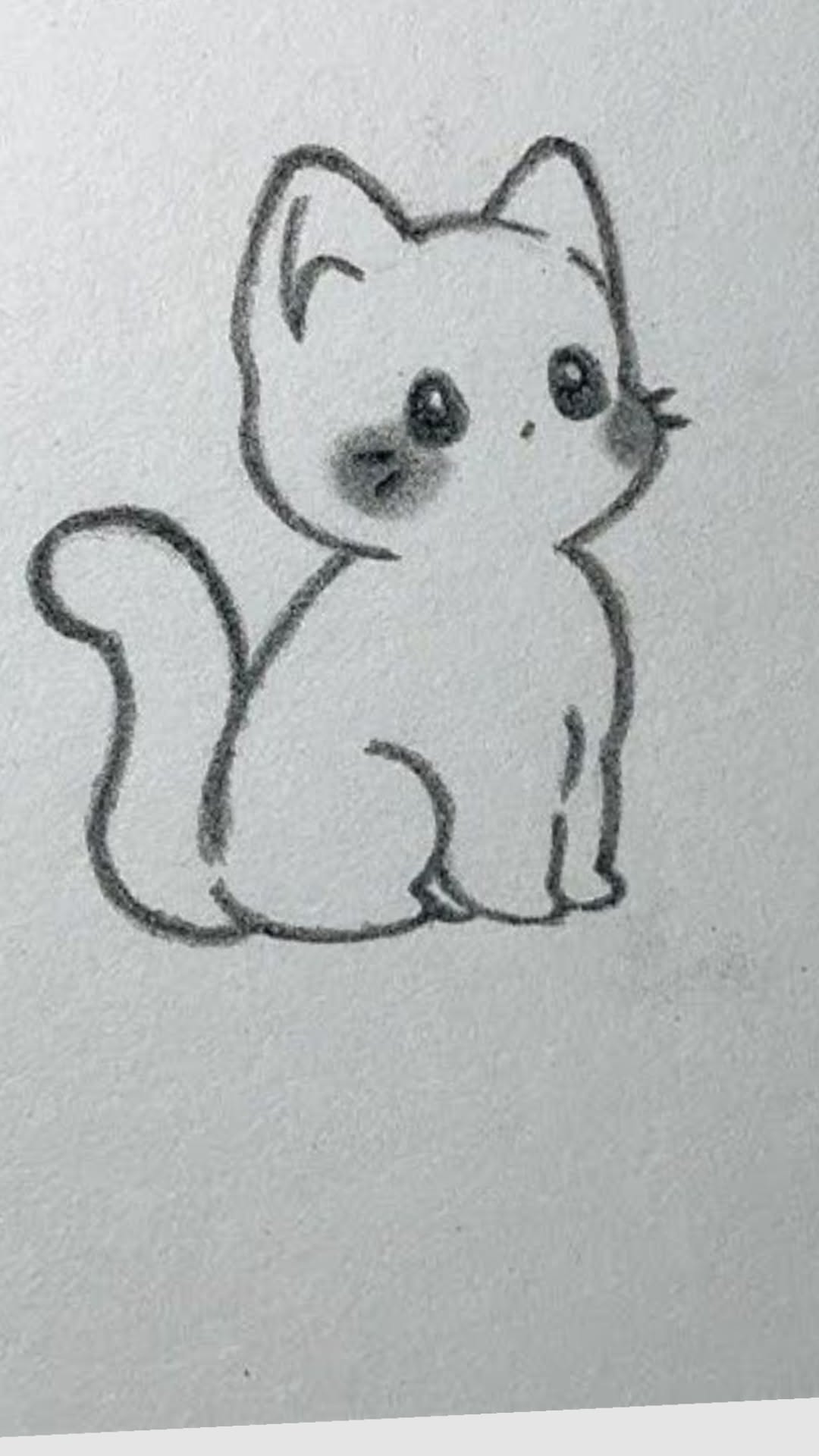 Adorable Kawaii Kitten Drawing