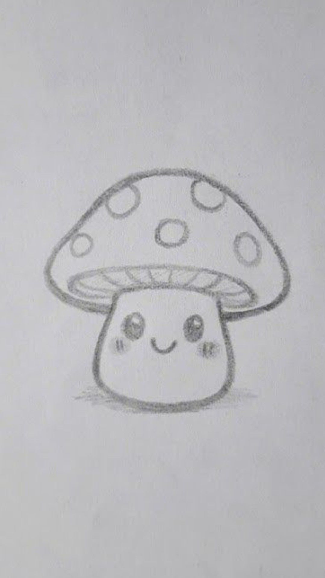 Adorable Kawaii Mushroom Drawing