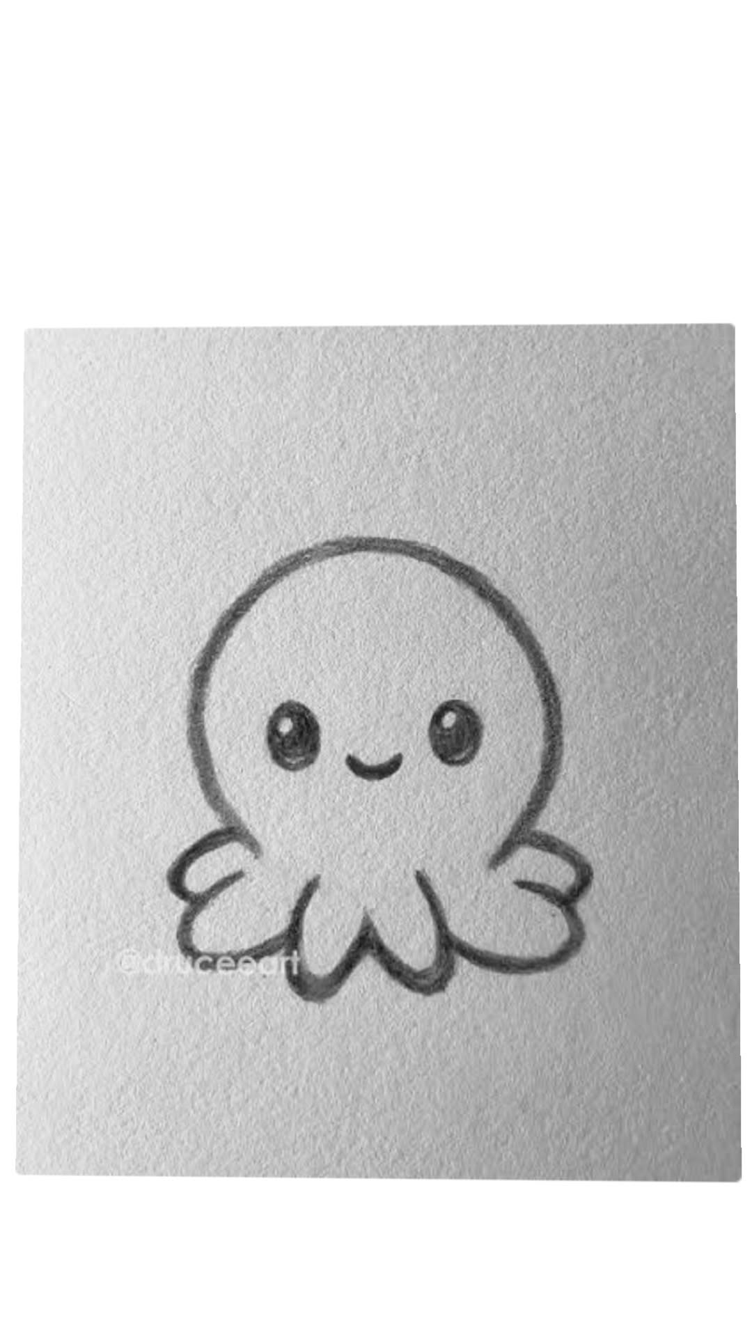 Adorable Kawaii Octopus Drawing