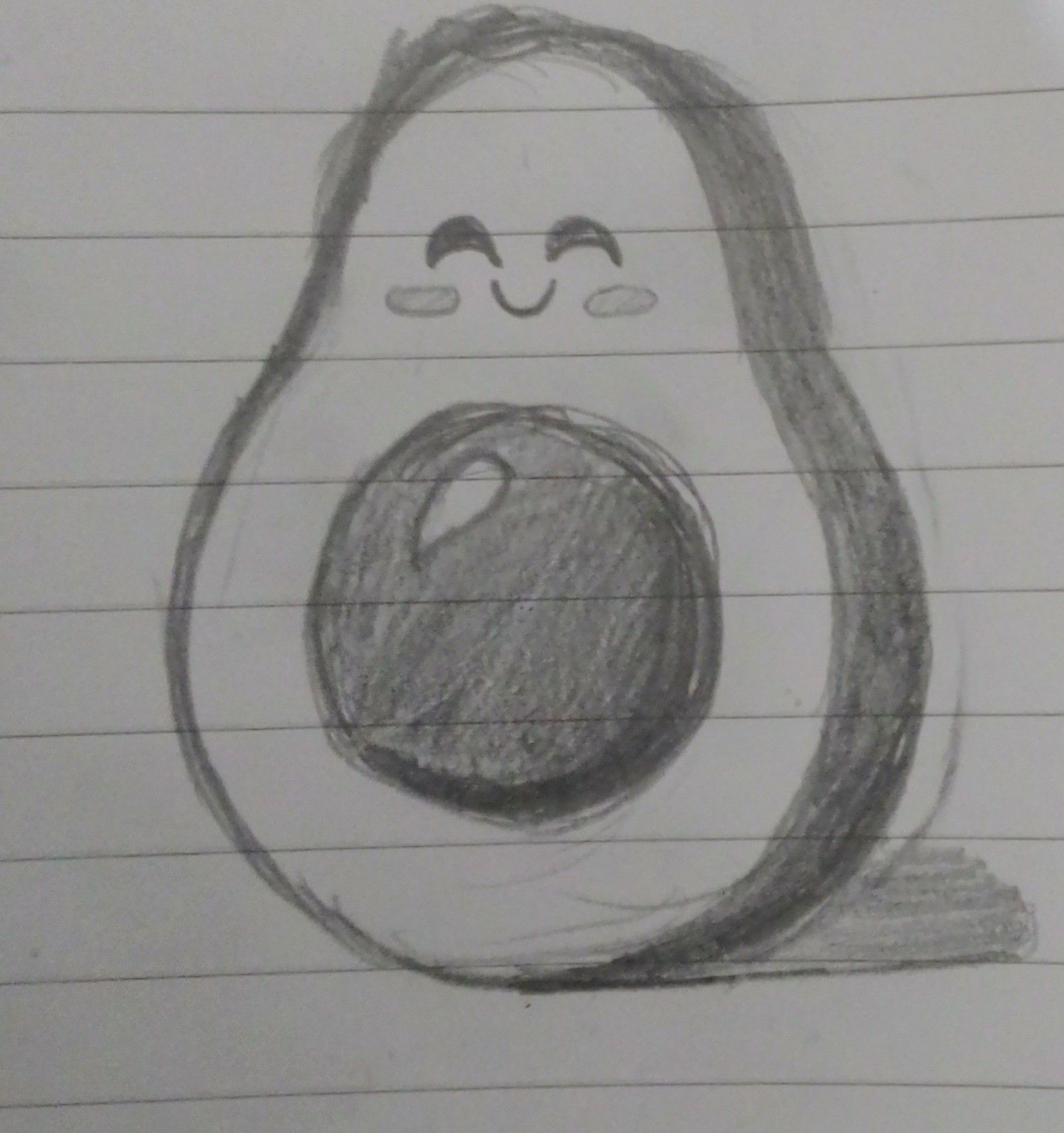Cute Avocado Doodle Drawing