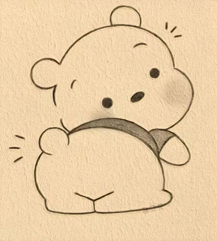 Cute Bear Doodle Drawing