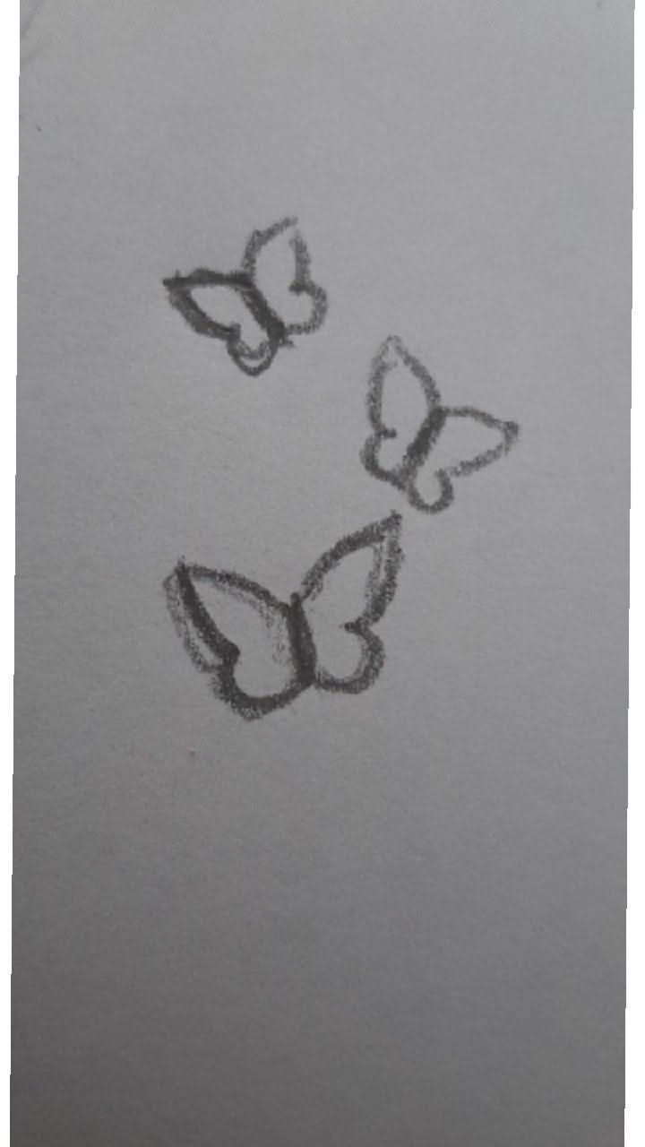 Cute Butterfly Doodle Drawing