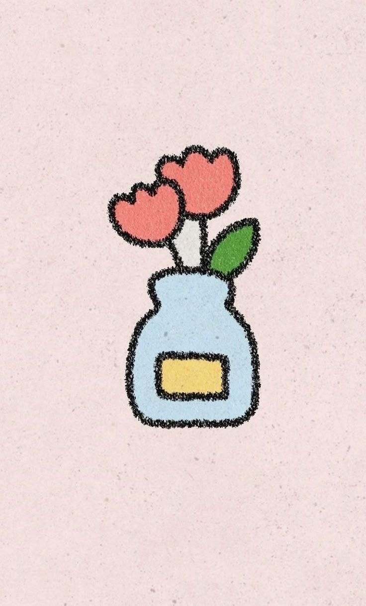 Simple Things to Draw: Cute Flower Vase Drawing