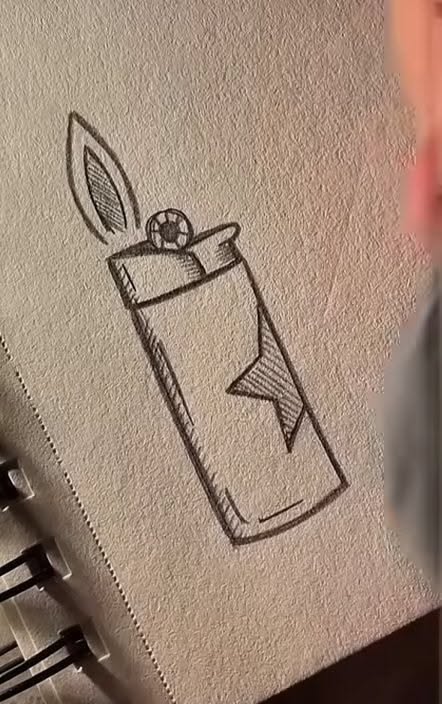 Easy Lighter Drawing