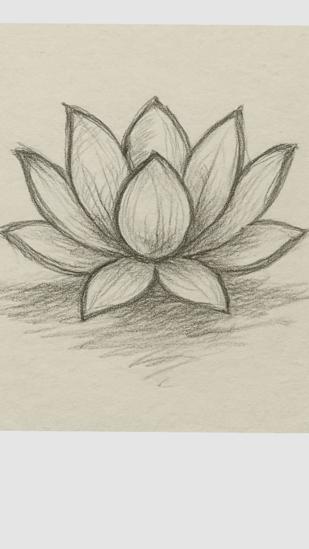 Elegant Lotus Flower Sketch