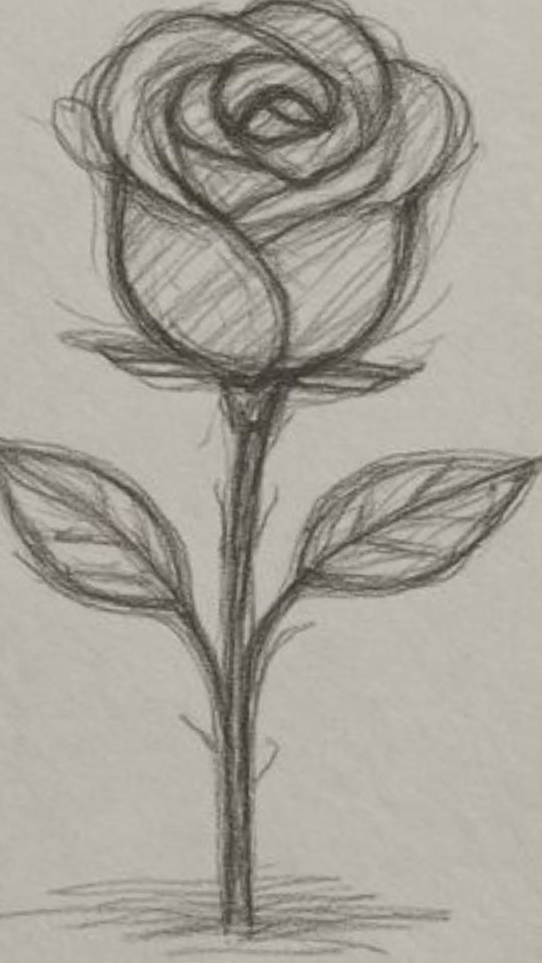 Elegant Rose Sketch Drawing