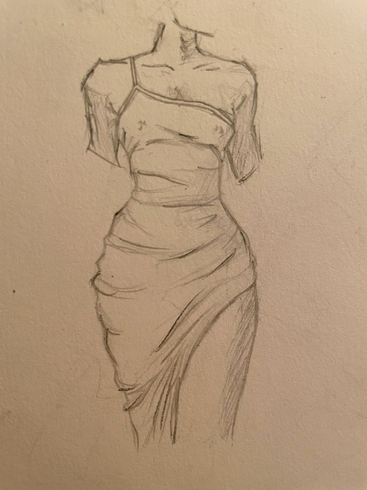 Elegant Fashion Figure Dress Outline